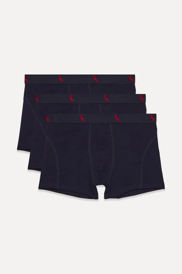 Kit 3 Cuecas Boxer Algodão Reserva Preto - Gg