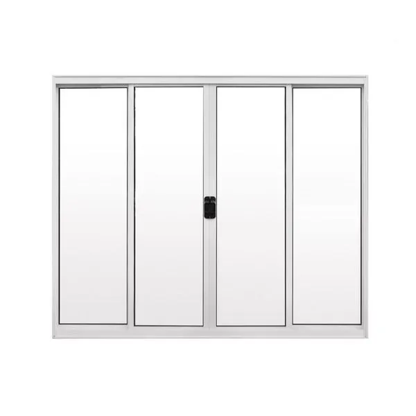 Janela 4 Folhas De Correr S/ Grade 1.00 X 1.00 Alumínio Branco Linha Modular - Hale