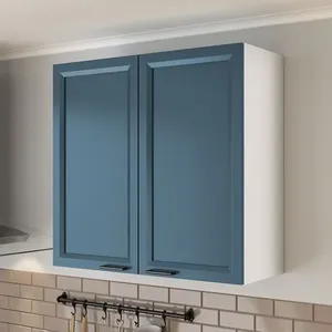 Armário Aéreo Duplo 80cm Soho CabeCasa MadeiraOriginals Branco/Azul Branco/Azul