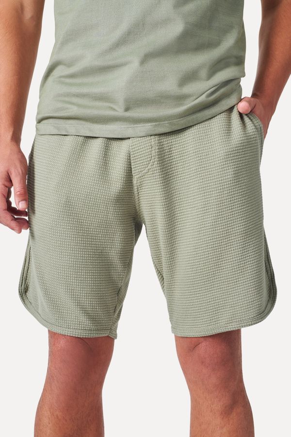 Bermuda Malha Textura Waffle Militar - Gg
