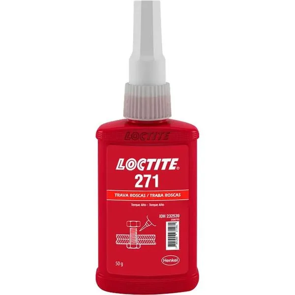 Adesivo Anaeróbico para Travamento de Rosca 271 50g Alta Resistência Permanente Vermelho Loctite Adesivo Anaeróbico para Travamento 271 Vedação Permanente Vermelho Loctite