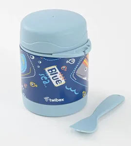 Pote Térmico Parede Dupla 3D com Talher Mar 300ml Twibex Azul