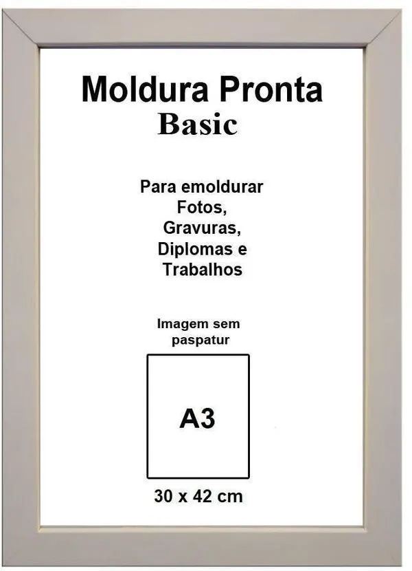 Moldura Pronta Gf Serrano Basic 30X42 Branca