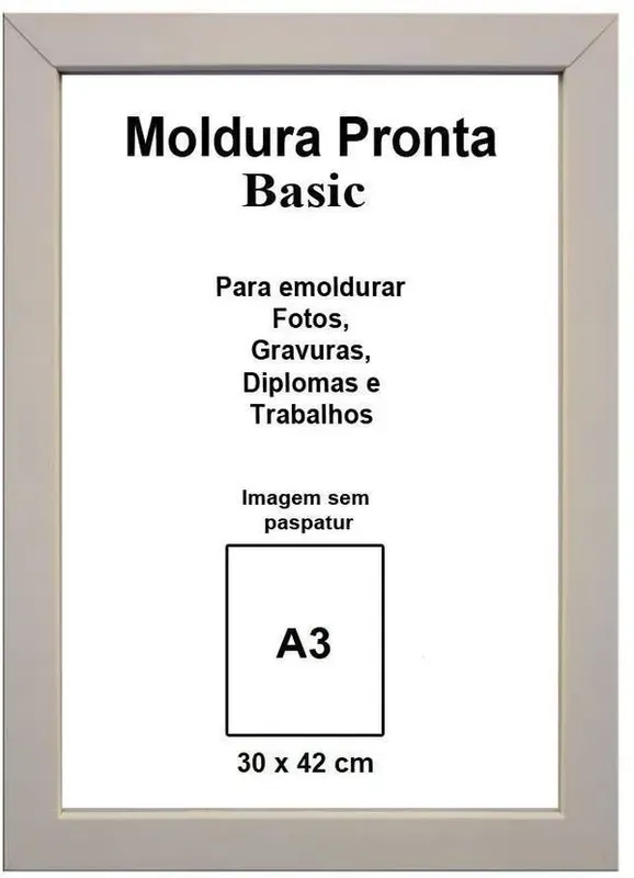 Moldura Pronta Gf Serrano Basic 30X42 Branca