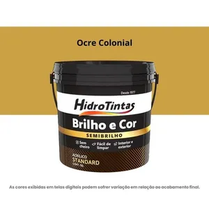 Tinta Acrílica Standard Semibrilho Hidrotintas 15L Brilho E Cor Ocre Colonial (MP)