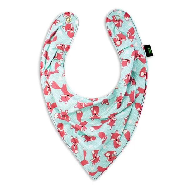 Babador Bandana - Raposa Rosa - Poliéster - Gumii