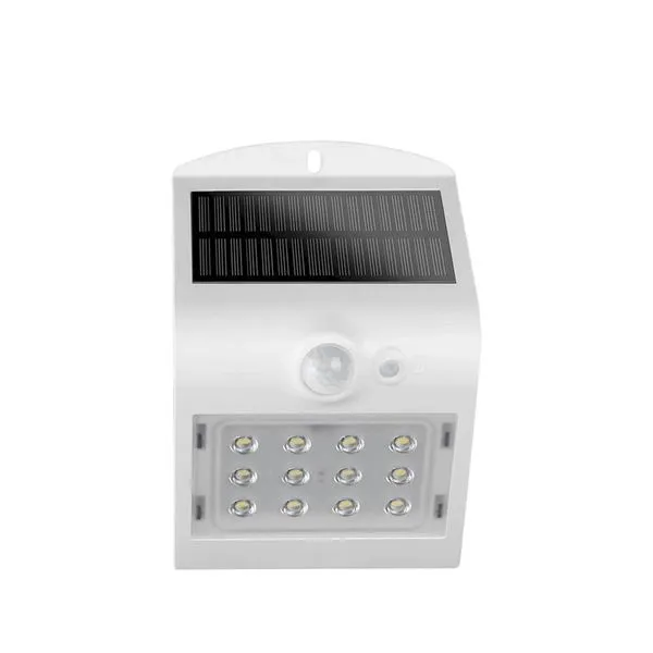 Arandela LED Sunshine Solar AS2 com Sensor de Presença, Autonomia Até 12H e 2 Modos de Operação Preto Taschibra Arandela LED Sunshine AS2 3W com Sensor de Presença e Autonomia Até 12H Preto Taschibra