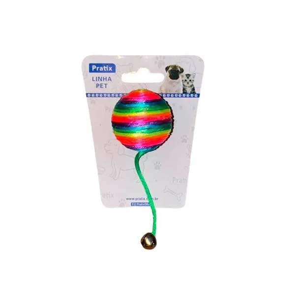 Brinquedo Para Gato Pratix Bolinha Com Guizo Colorido (MP)