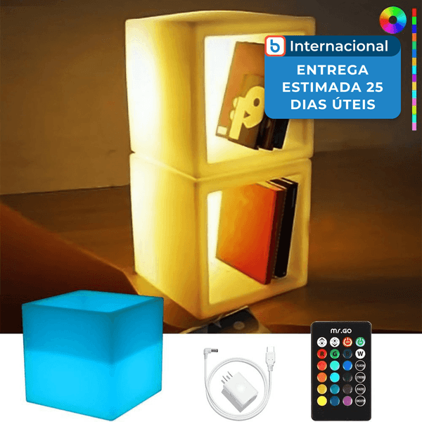 Luminária Mr.Go Decorativo Quadrado 40cm Branco A-MBI