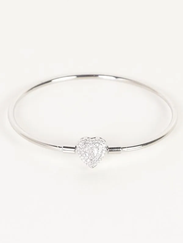 Bracelete Pingente de Coração PRATA