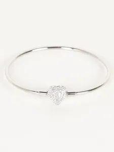 Bracelete Pingente de Coração PRATA