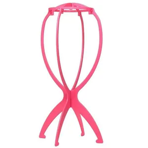 Kit 5 Suporte Dobrável Plástico Para Descansar Peruca Wigs Guardar E Secar Lace Chapéu Expositor Cor:rosa