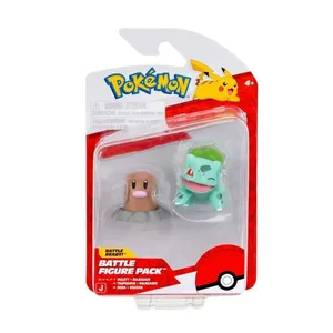 Bonecos Diglett + Bulbasaur - Pokémon - Battle Figure Pack - Jazwares