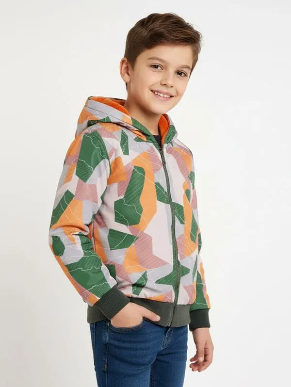 Jaqueta Dupla Face Infantil Para Menino - LARANJA 8