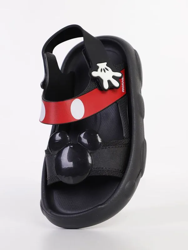 Sandália Mickey Infantil Para Bebê Menino - PRETO/VERMELHO 19