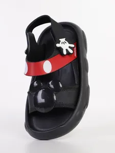 Sandália Mickey Infantil Para Bebê Menino - PRETO/VERMELHO 25