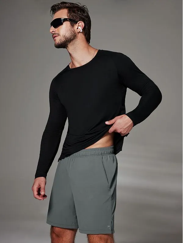 Shorts Masculino Longo Training Cinza Chumbo EG