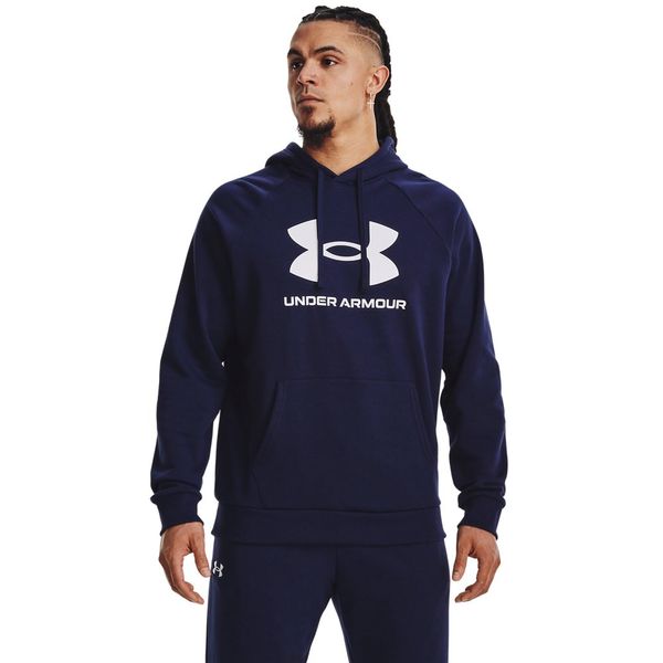 Blusa Manga Longa de Treino Masculina Under Armour Rival Fleece P Azul