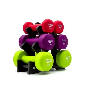Kit de Halteres Neoprene com Suporte 3 Pares 1kg 2kg 3kg para Treino em Casa e Academia Ahead Sports Kit de Halteres Neoprene com Suporte 3 Pares 1kg 2kg 3kg para Exercícios em Casa Ahead Sports