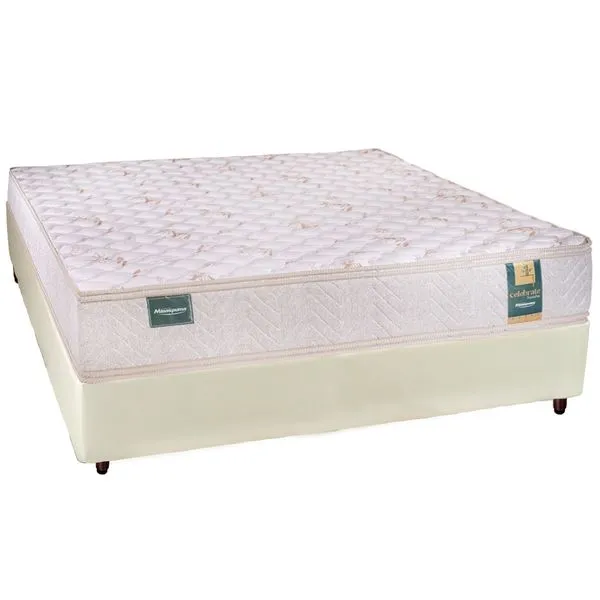 Conjunto Box Casal Espuma D45 Minaspuma Celebrate II com Pillow 138x188x63cm