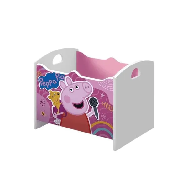 Caixa Baú Organizadora De Brinquedos Infantil Mdf Luna Rosa