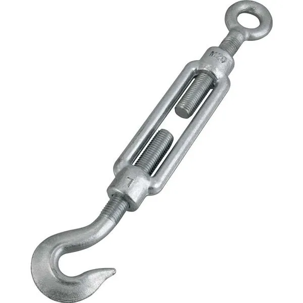 Esticador Olhal x Gancho Galvanizado para Cabo de Aço 3/4" 19,05mm Uso Industrial - VONDER PLUS
