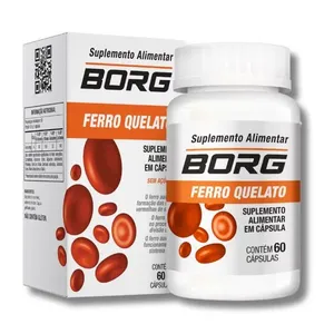 Borg Ferro Quelato Bisglicinato Ferroso Borg 60 Cápsulas