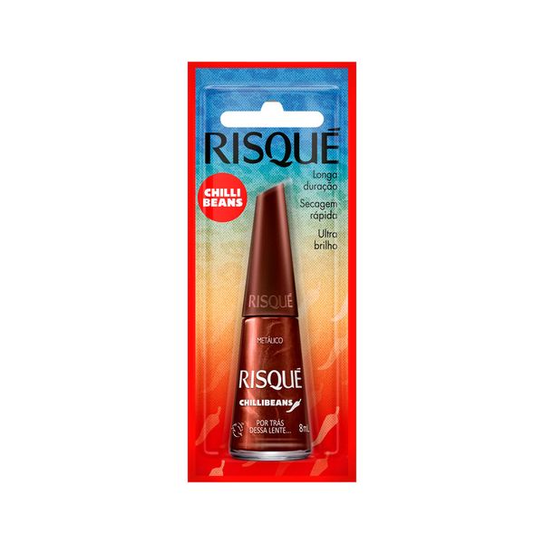 Esmalte Risque Chillibeans Metalico Por Tras Dessa Lente.. 8ml