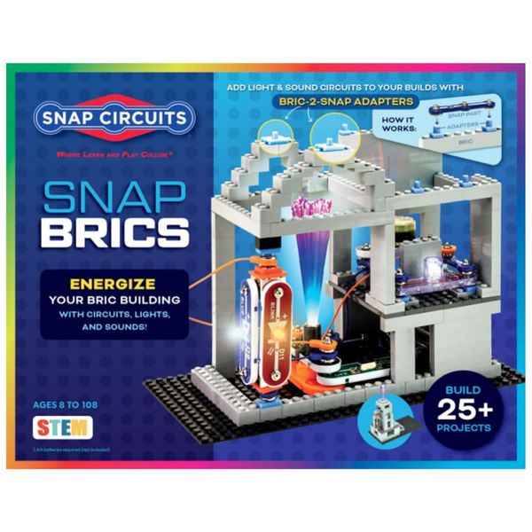 Snap Circuits BRIC: Structures – Kit Educacional de Eletrônica e Construção com Mais de 20 Projetos STEM para Crianças a Partir de 8 Anos