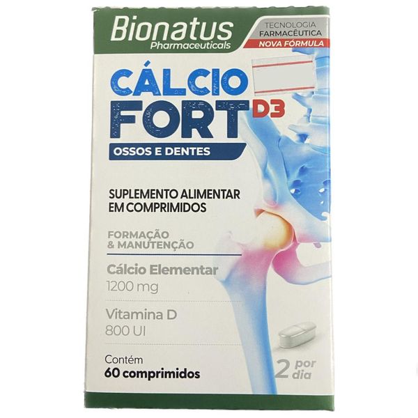 Cálcio Fort 600mg + D 200 UI - 60 Comprimidos