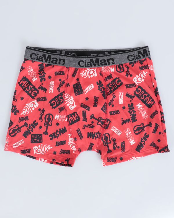 Cueca Boxer Juvenil Microfibra Estampada Vermelha 16