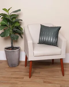 Almofada Velvet Suede 40cm x 40cm Estampa Étnica Verde UN