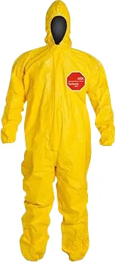 Macacão de Proteção Química Tychen com Capuz e Zíper Amarelo - DUPONT XXG