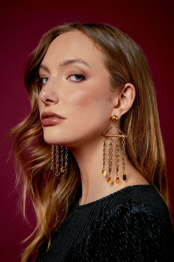 BRINCO DOTS DOURADO - UN