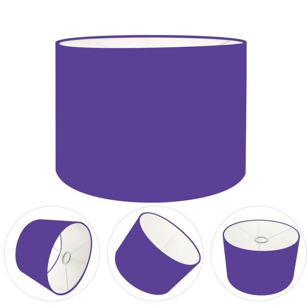 Cúpula Abajur Cilíndrica Cp-7012 ø30x25cm Roxo