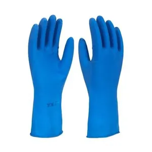 Luva de Segurança Luva Multiuso Látex Forrada Azul 7 (P) para Proteção Mecânica com Palma Antiderrapante Azul Imbat Luva de Segurança Luva Multiuso Látex Forrada Azul 7 (P) Proteção Mecânica Antiderrapante Azul Imbat