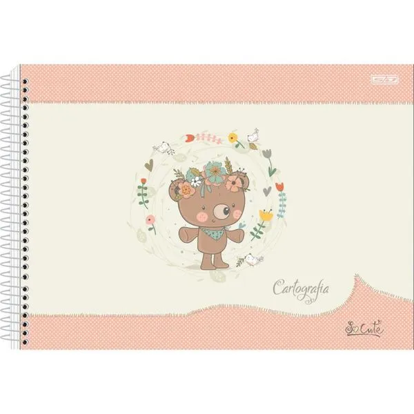 CADERNO DESENHO UNIV CAPA DURA SO CUTE 60F