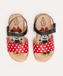 sandália disney infantil minnie preta 27