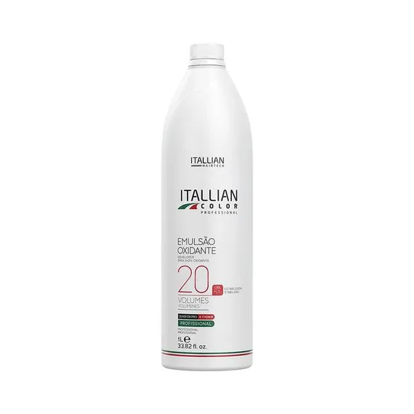 Emulsão Oxidante Itallian Color 20 Volumes 1L Emulsão Oxidante Itallian 20 Volume 1000ml