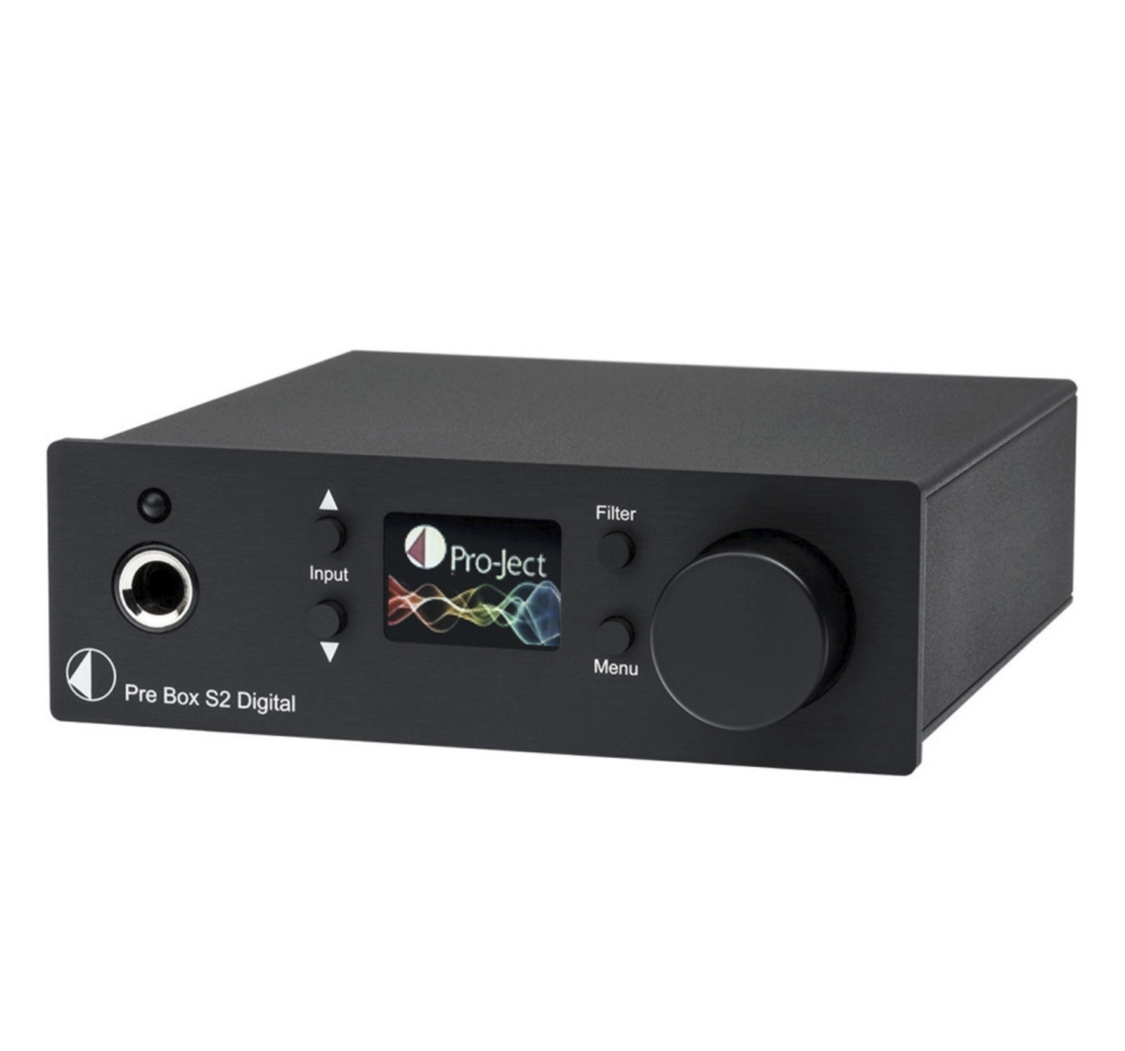 Pro-Ject Pre Box S2 Digital Micro pré-amplificador digital com suporte a MQA e DSD512 ( Preto )