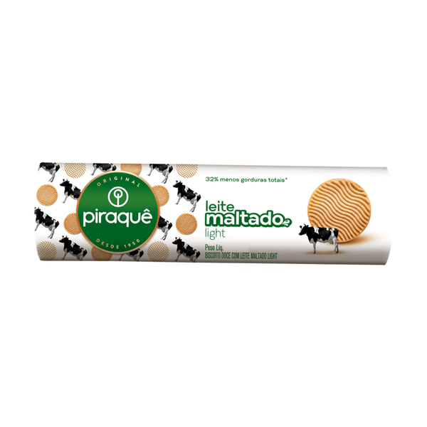 Biscoito Piraquê Light Sabor Leite Maltado 132g