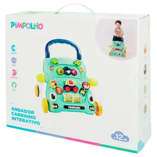 Andador Carrinho Interativo Pimpolho Azul 0300573 (MP)