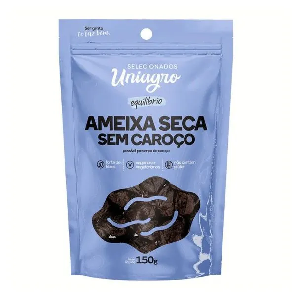 Ameixa Sem Caroço Uniagro 150g AMEIXA S/CAROCO UNIAGRO 150