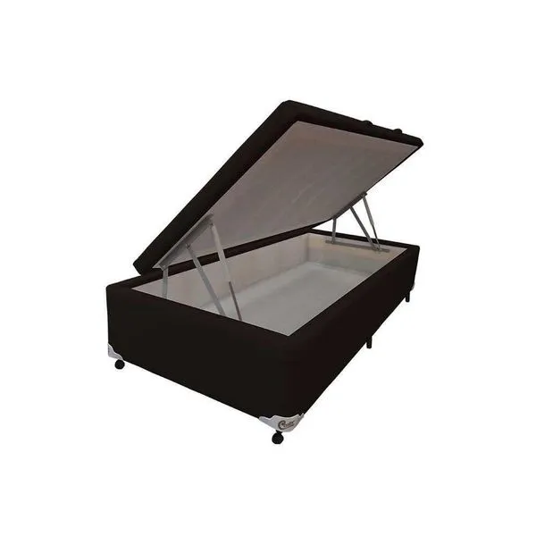 Cama Box Baú Solteiro Courano Brown New (88x188x35) - Castor