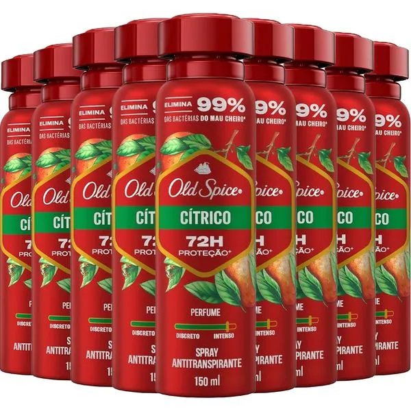 Kit Desodorante Aerosol Old Spice Cítrico 150ml - 9 unidades
