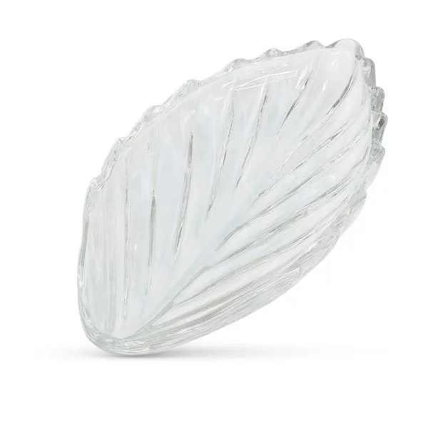 Bandeja Decorativa Folha de Vidro 20,2x11x2,8cm 6292 - Be10