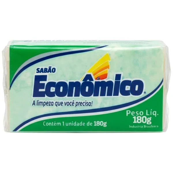 Sabão em Barra Econômico Marmorizado Verde 180g