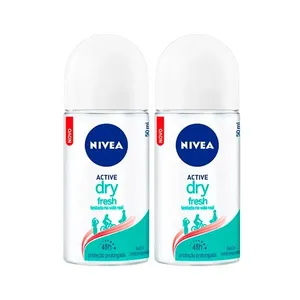 Kit Desodorante Roll On Nivea Dry Fresh Feminino 50ml - 2 Unidades
