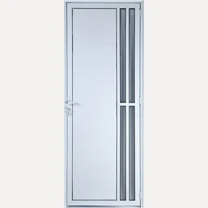 Porta De Alumínio Lambril c/Visor 2 Torres Direita Branco