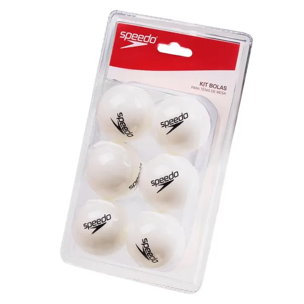 Kit de 6 Bolas Para Tênis de Mesa Speedo - BRANCO ÚNICO
